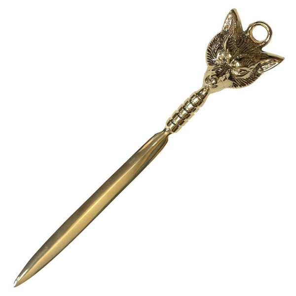 Solid Brass Fox Letter Opener