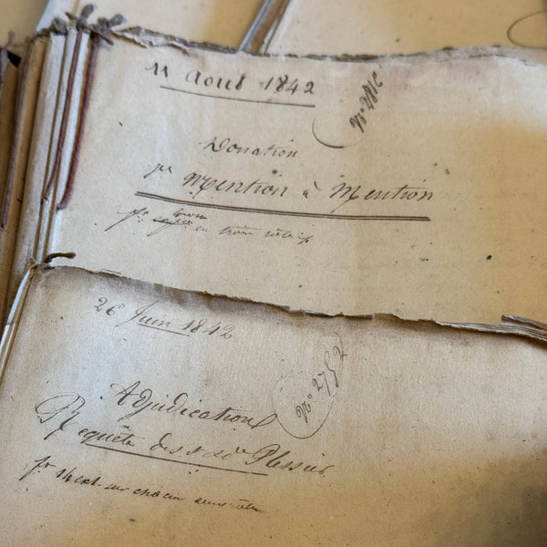 Antique 1840s French Calligraphy Pages