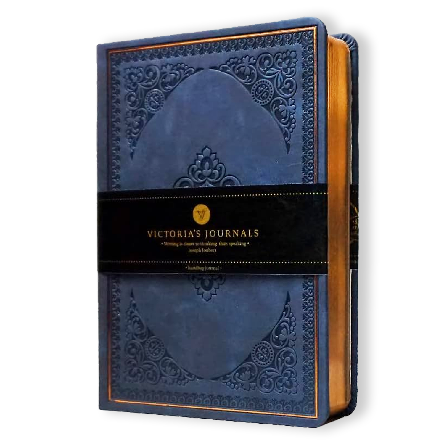 Dark Blue Vintage Classic Style Vegan Leather Journal