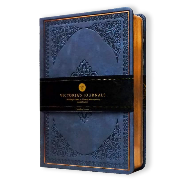 Dark Blue Vintage Classic Style Vegan Leather Journal