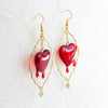 Melting Hearts + Baroque Brass Earrings