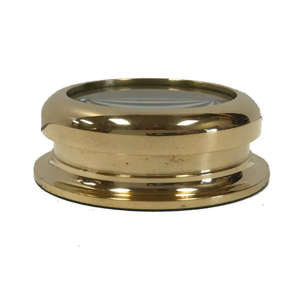 Polished Brass Nautical Paperweight Compass