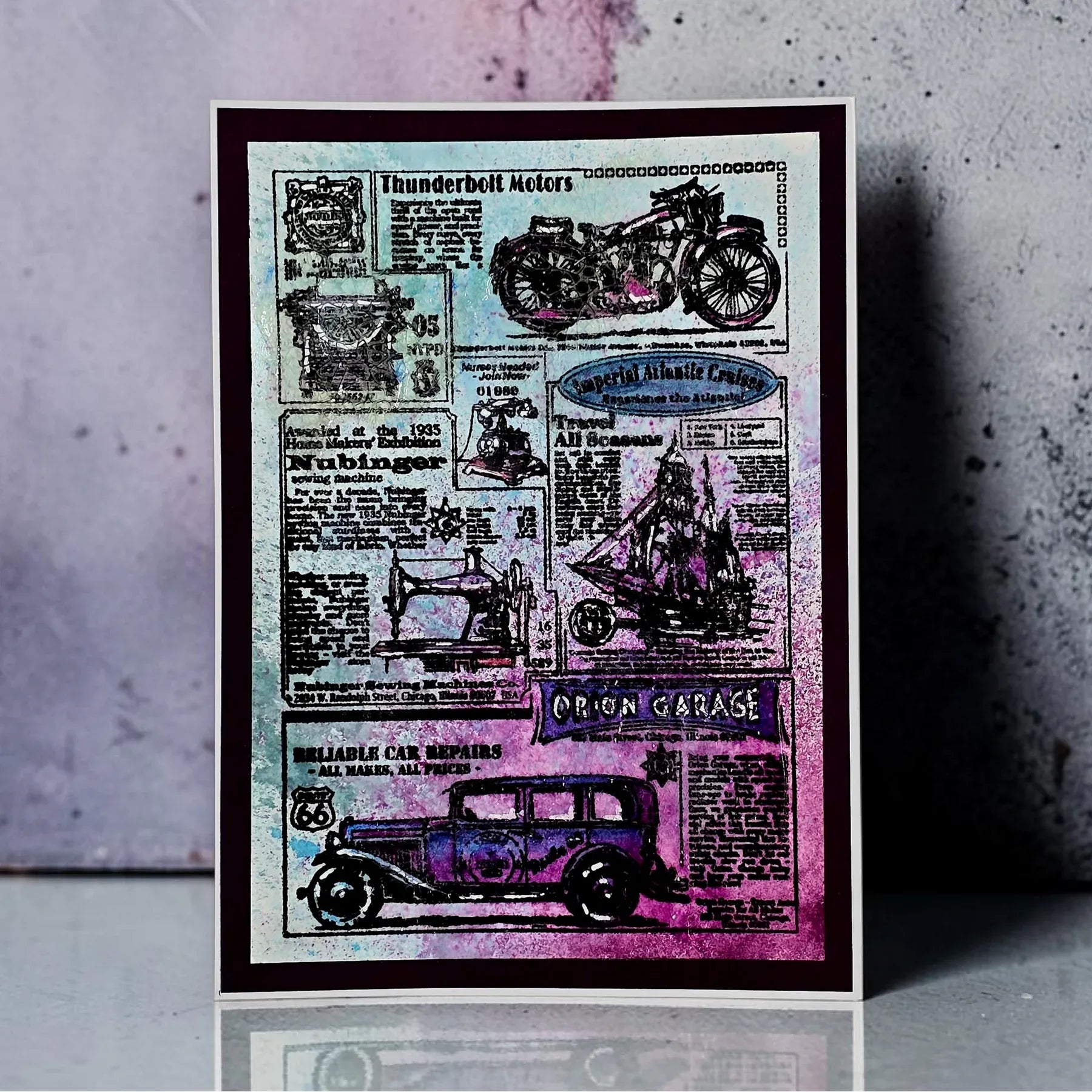 Global Gazette A7 Background Stamp No. 1343