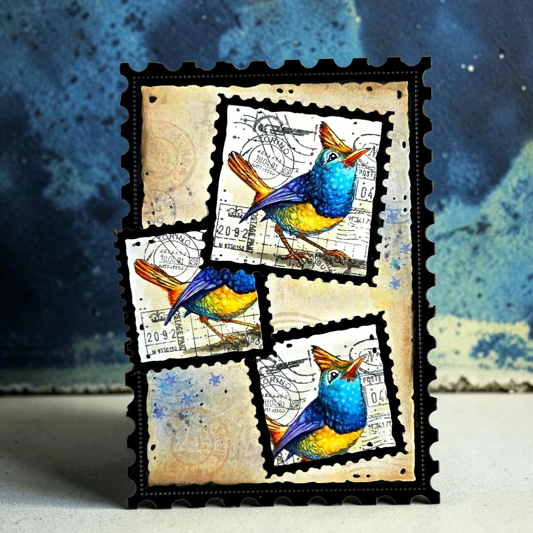 Miniature Postage Stamps A7 Clear Stamp Set No. 1443