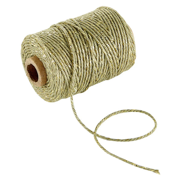 Sage Lurex Green Cotton Cord {Sold in 3 Yard Lengths}