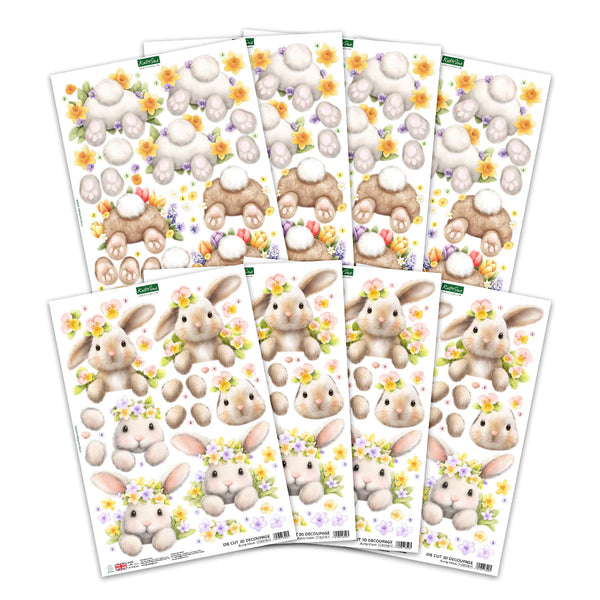 Bunny Kisses & Fluffy Tails 3D Die Cut Decoupage