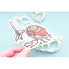 Stabby Crabby Clear Vinyl Sticker