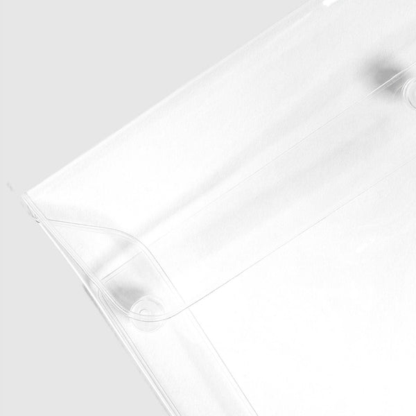 Large Clear Essentials Pouch with Snap Closure