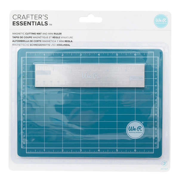 Mini Magnetic Cutting Mat & 6" Ruler Set