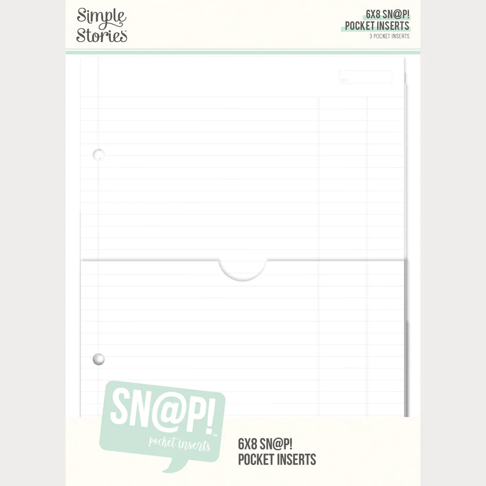 Ledger, Dot, and Grid 6x8 Pocket Page Binder Inserts | Sn@p!
