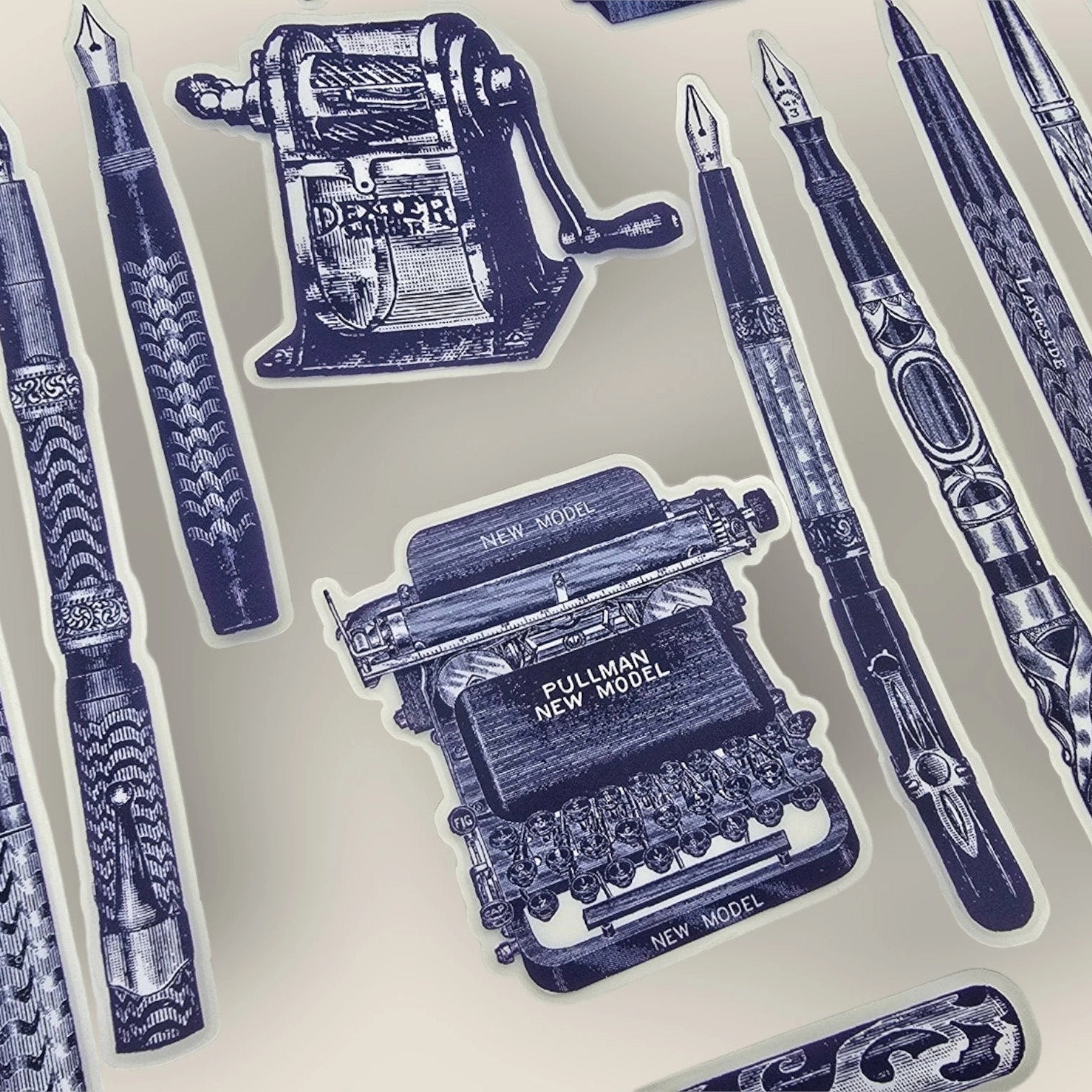 Fountain Pens Clear Sticker Set