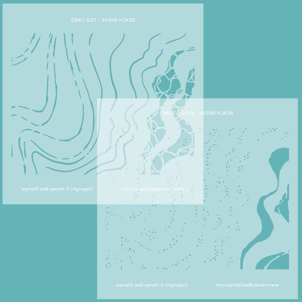Beach Break 6x6 Coordinating Stencils