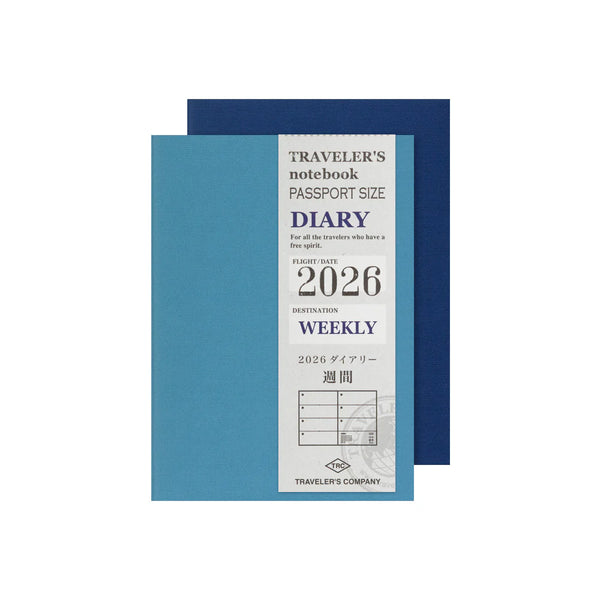 2026 Limited Edition Dated Weekly Calendar Insert/Refill | Passport Size