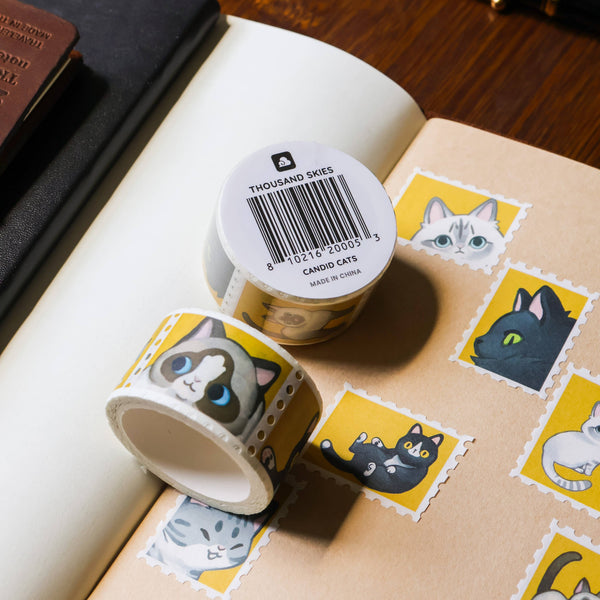 Candid Cats Stamp Washi Tape