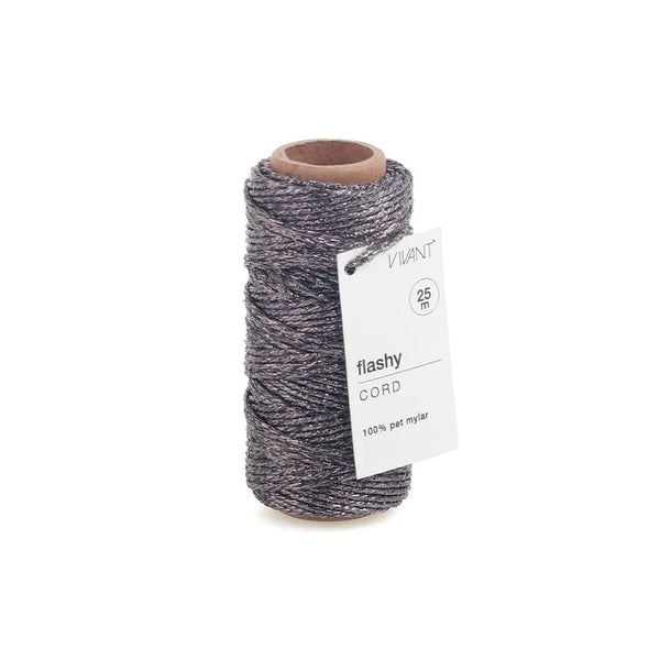 Flashy Antracite Metallic Cord {sold in 3 yard lengths}