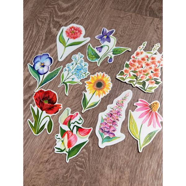 Wildflower Sticker Pack Set of 10 Matte Stickers