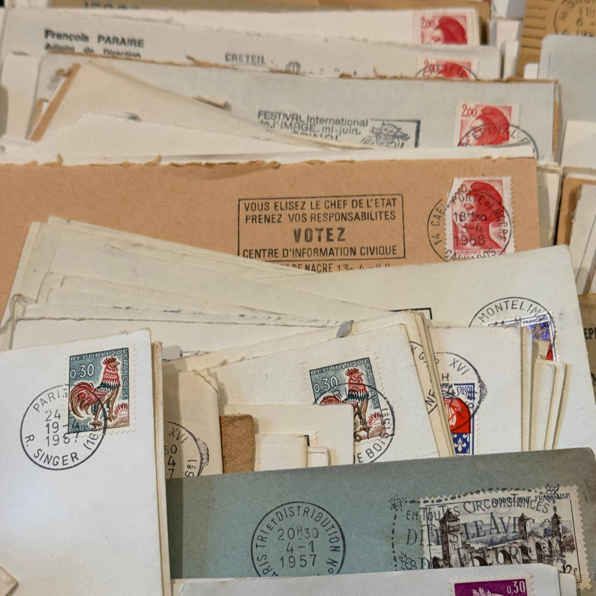 Vintage French Ephemera Envelope Bundles
