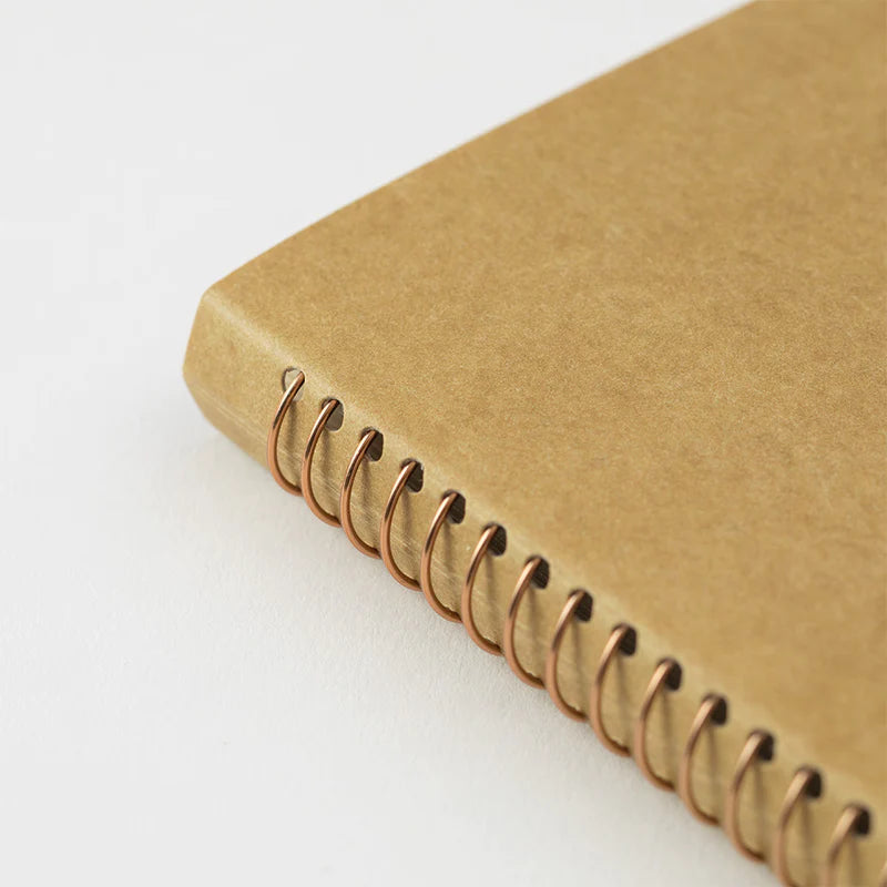Traveler's Company Spiral Ring Notebook | A5 Slim | Blank DW Kraft Paper