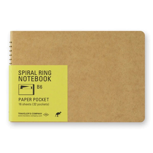 Spiral Ring B6 Notebook | Paper Pocket