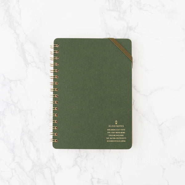 Olive Work Memo A6 Notepad w/ Kraft Pages