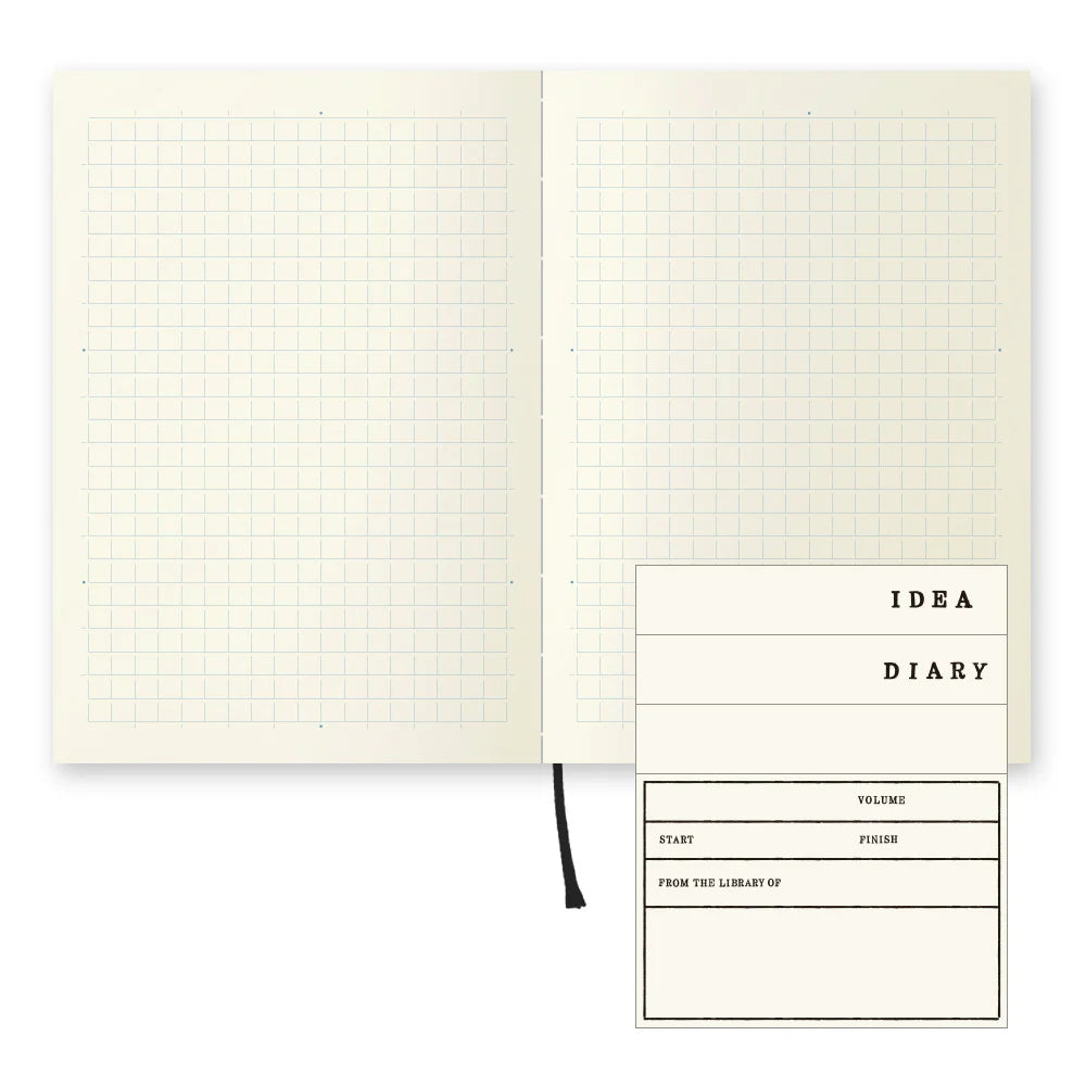 MD Cream A6 Grid Notebook