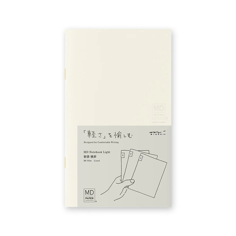 MD Cream B6 Slim Light Notebooks 3pk