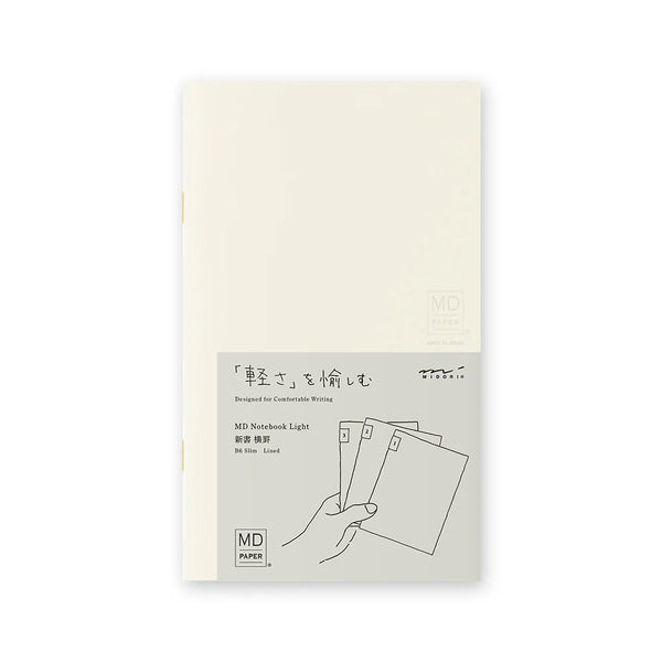 MD Cream B6 Slim Light Notebooks 3pk