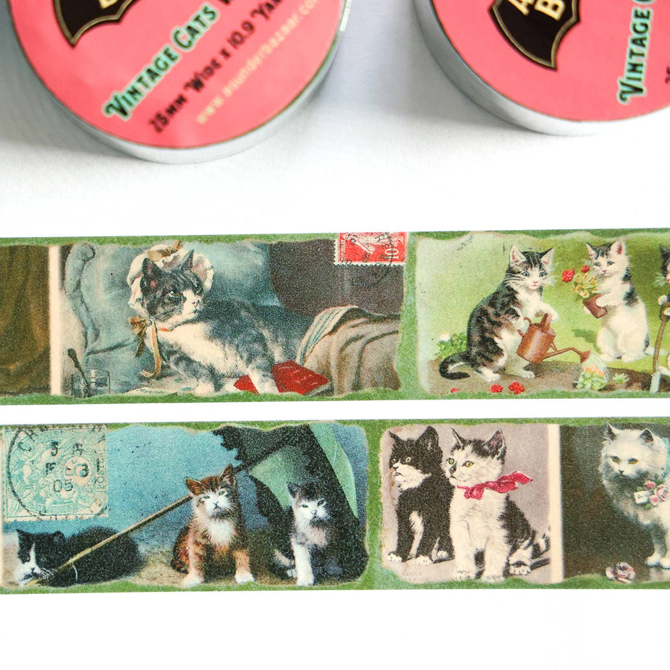 Vintage Cats PET Washi Tape