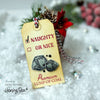 Naughty List 3" x 4" Clear Stamp Set | Vintage Gift Card Box Add-On {Retired}