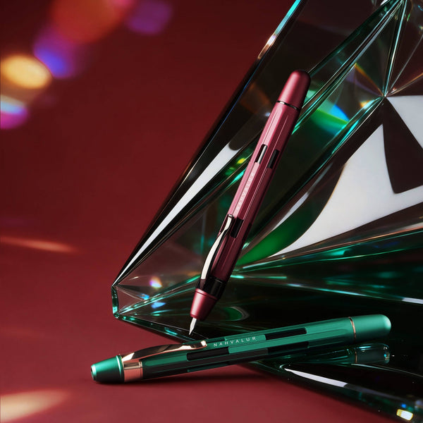 Ruby + Black Eclipse Retractable Fountain Pen