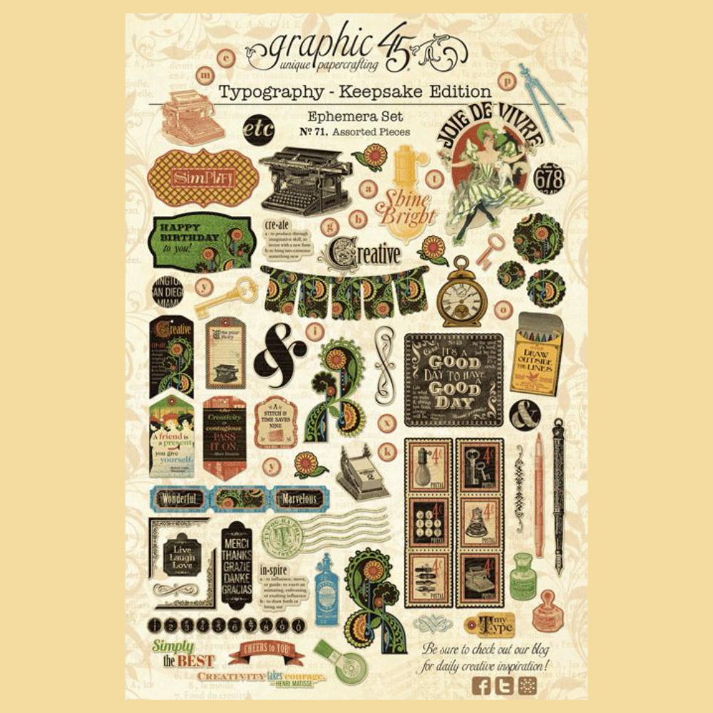Typography Collection Keepsake Kits