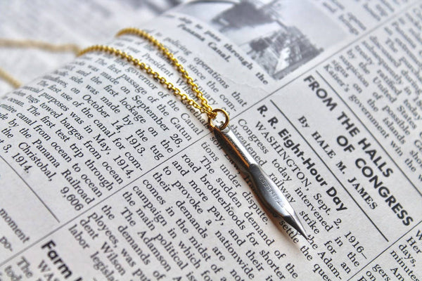 Vintage Empire Pen Company Calligraphy Pen Necklace No. 23
