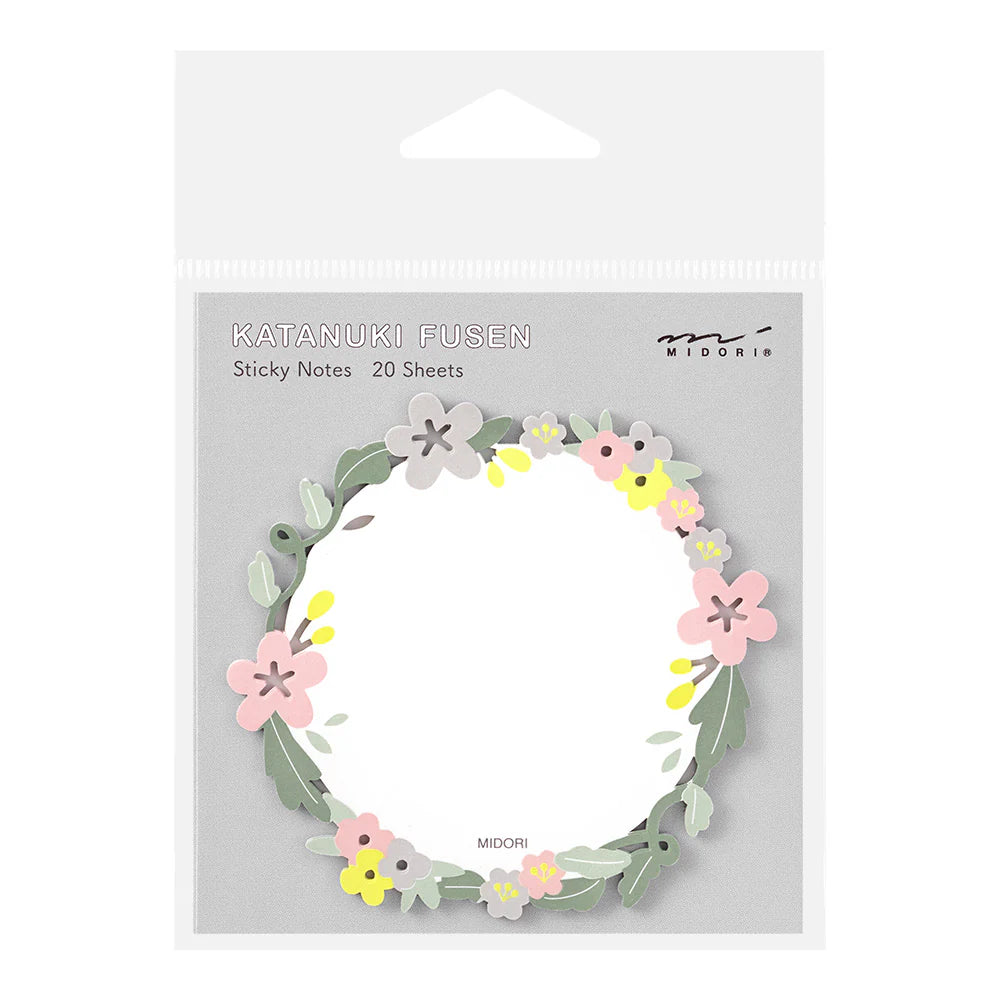 Floral Wreath Die-Cut Sticky Notes