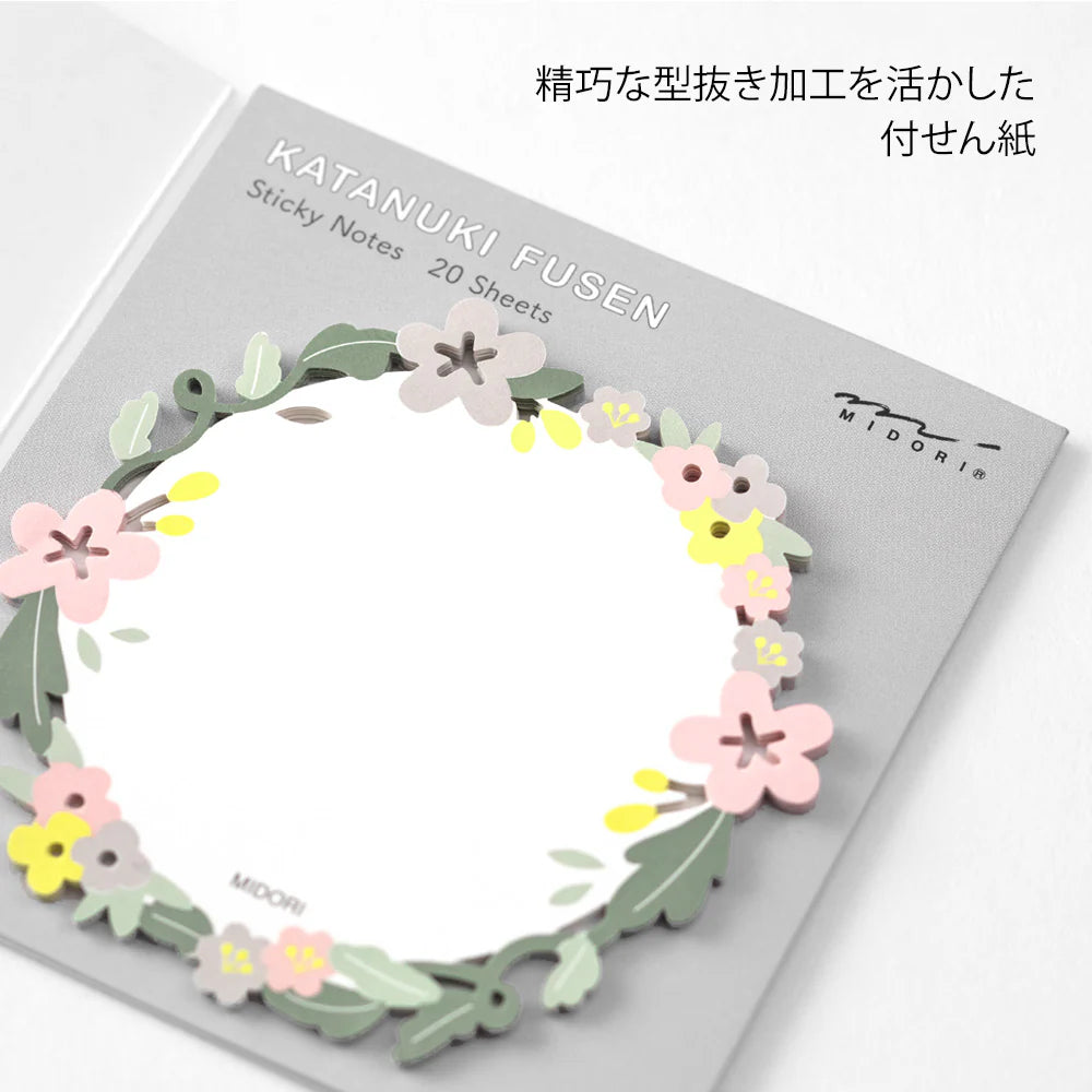 Floral Wreath Die-Cut Sticky Notes