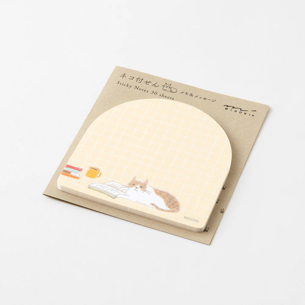 Cats, Books, and Coffee Arched Sticky Notepad