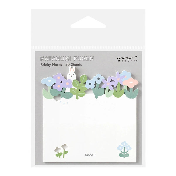 Flower Garden Bunny Die-Cut Sticky Notes
