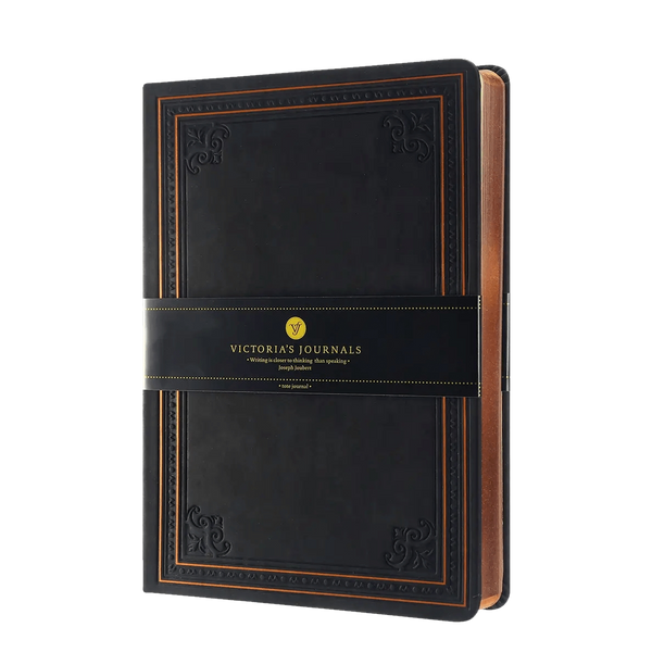 Black Classic Vintage Style Journal