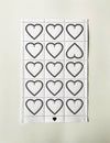 Gothic Black Hearts 15pk Perforated Letterpress Lick & Stick Stamps