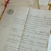 Original Antique French Cream Document Folders
