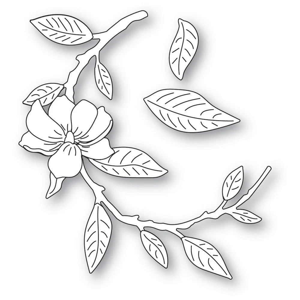 Curved Magnolia Branch Die Set