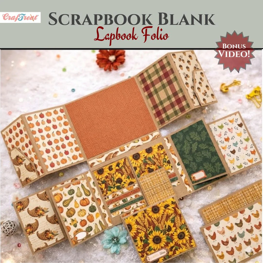 LapBook Folio Blank Precut Album Base in Kraft