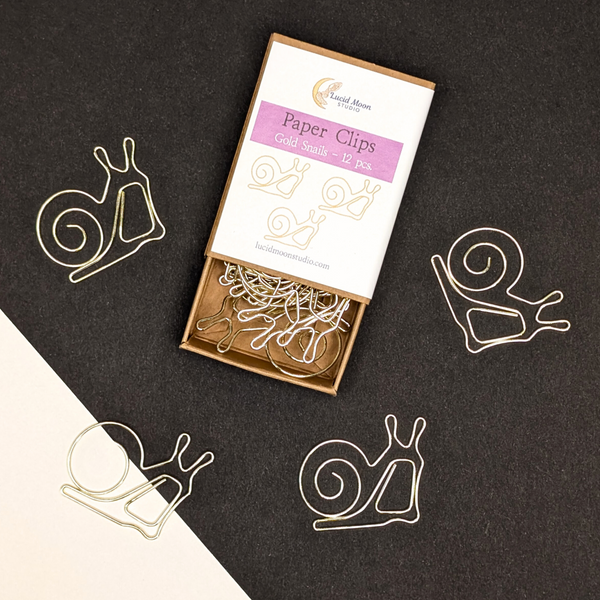 Gold Snail Paper Clips
