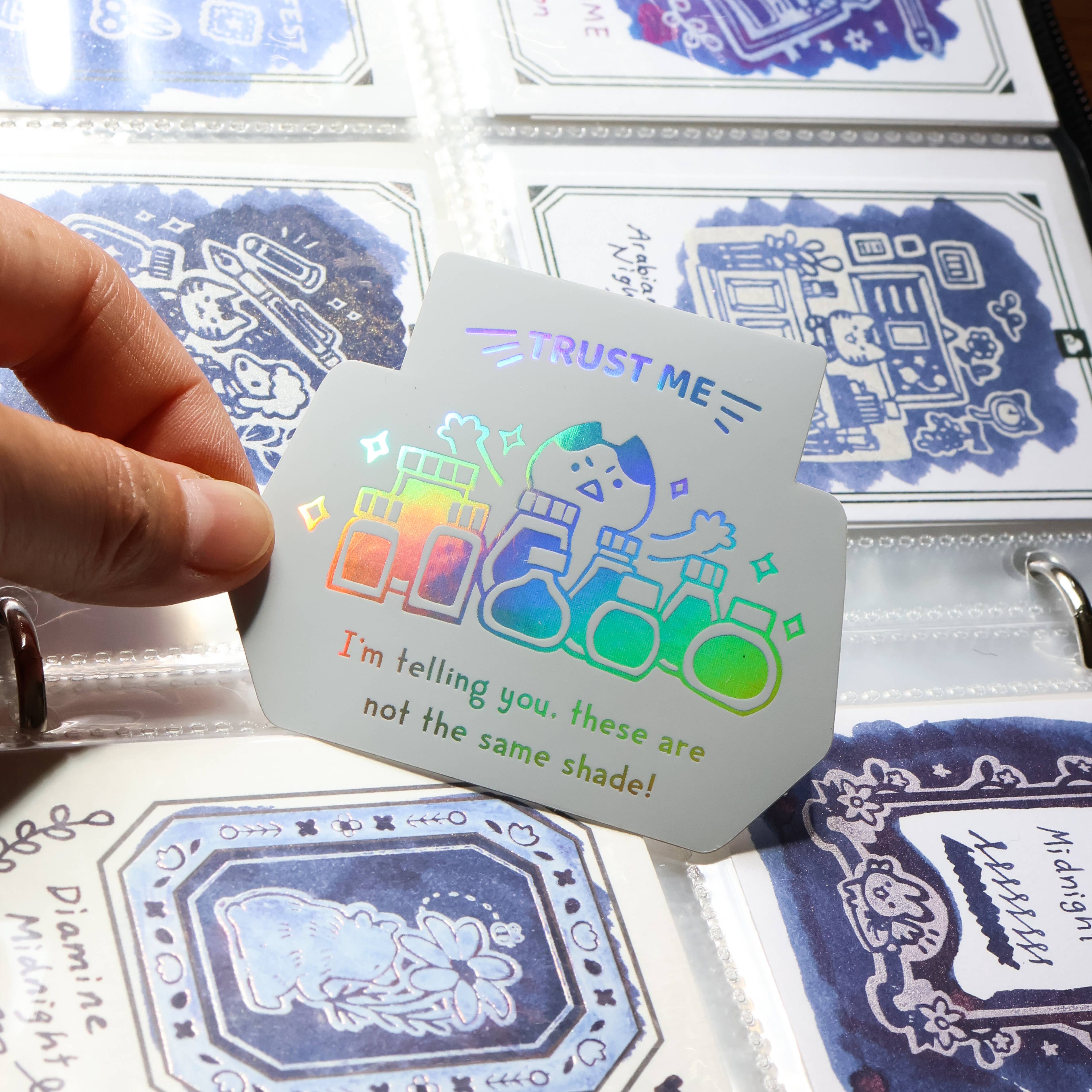 Not the Same Shade! Holographic Vinyl Sticker