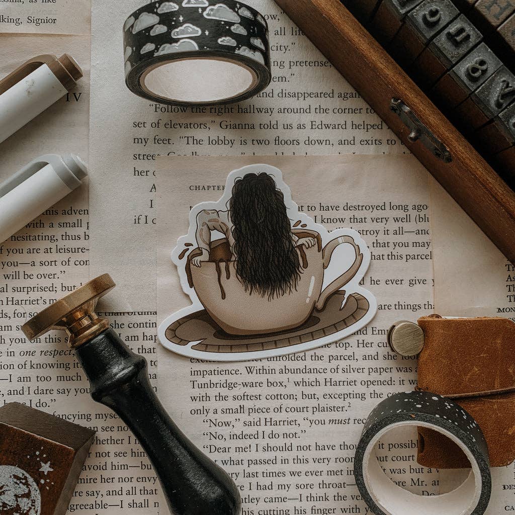 Ring Coffee Vinyl Sticker