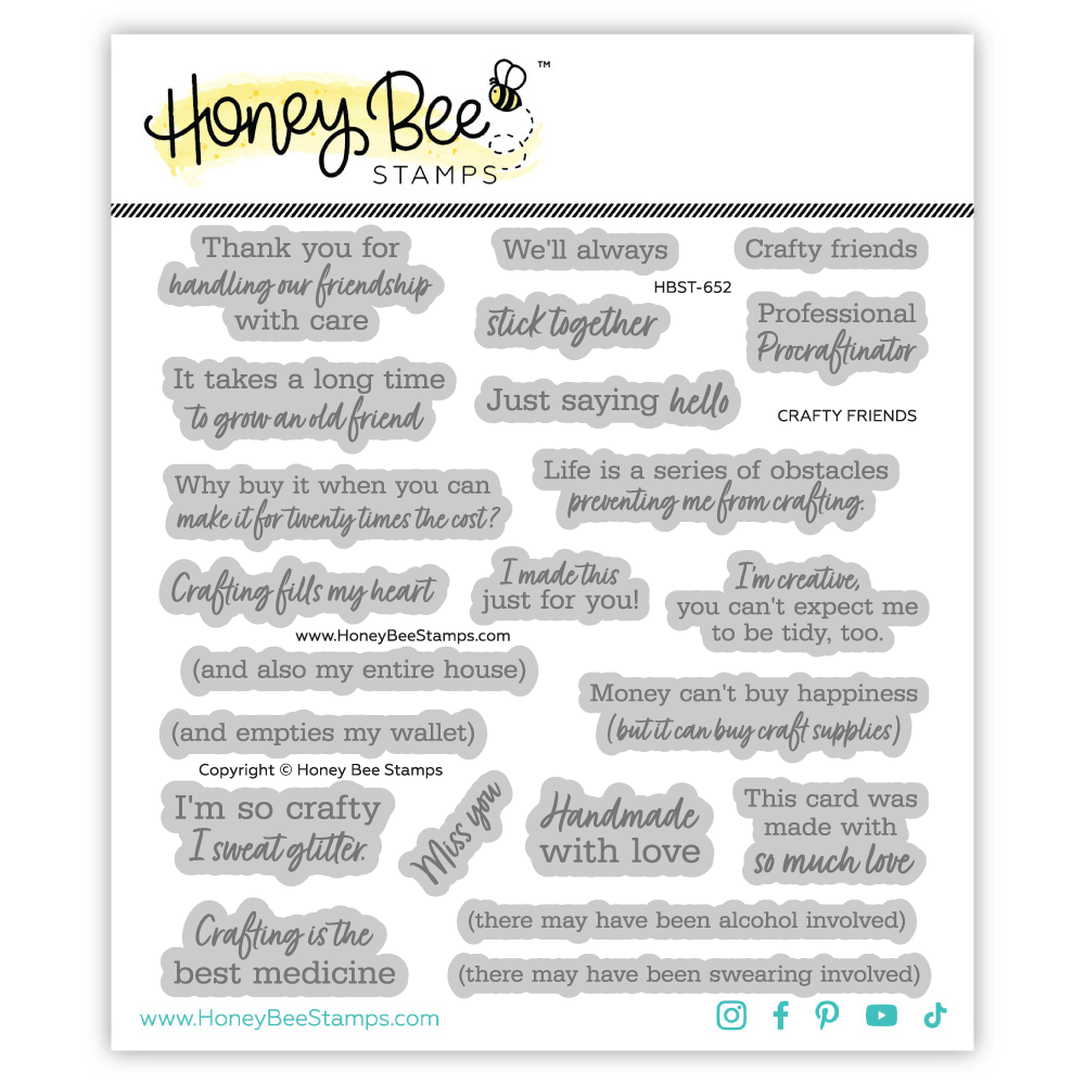 Crafty Friends Sentiments Stamp + Die Set {Bundle Deal: 10% off!}