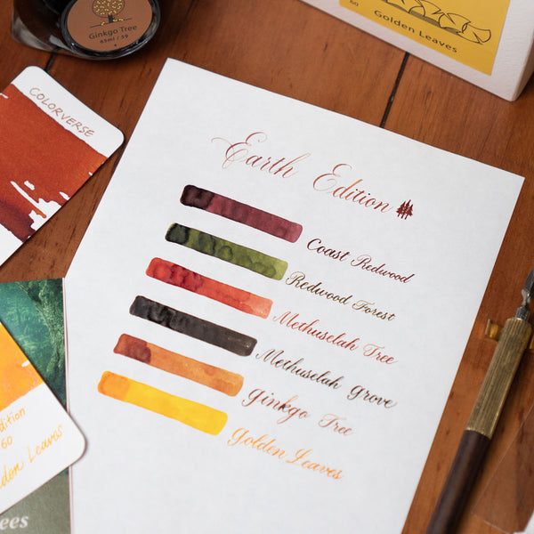 Ginkgo Tree & Golden Leaves {Earth Edition} Fountain Pen Ink
