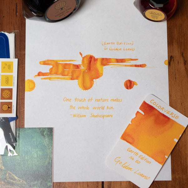 Ginkgo Tree & Golden Leaves {Earth Edition} Fountain Pen Ink