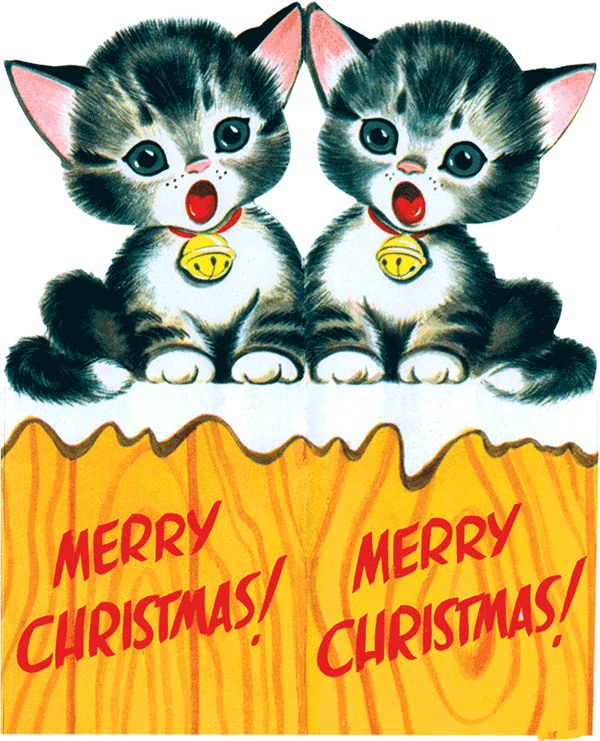 Merry Christmas Die Cut Greeting Card Packet