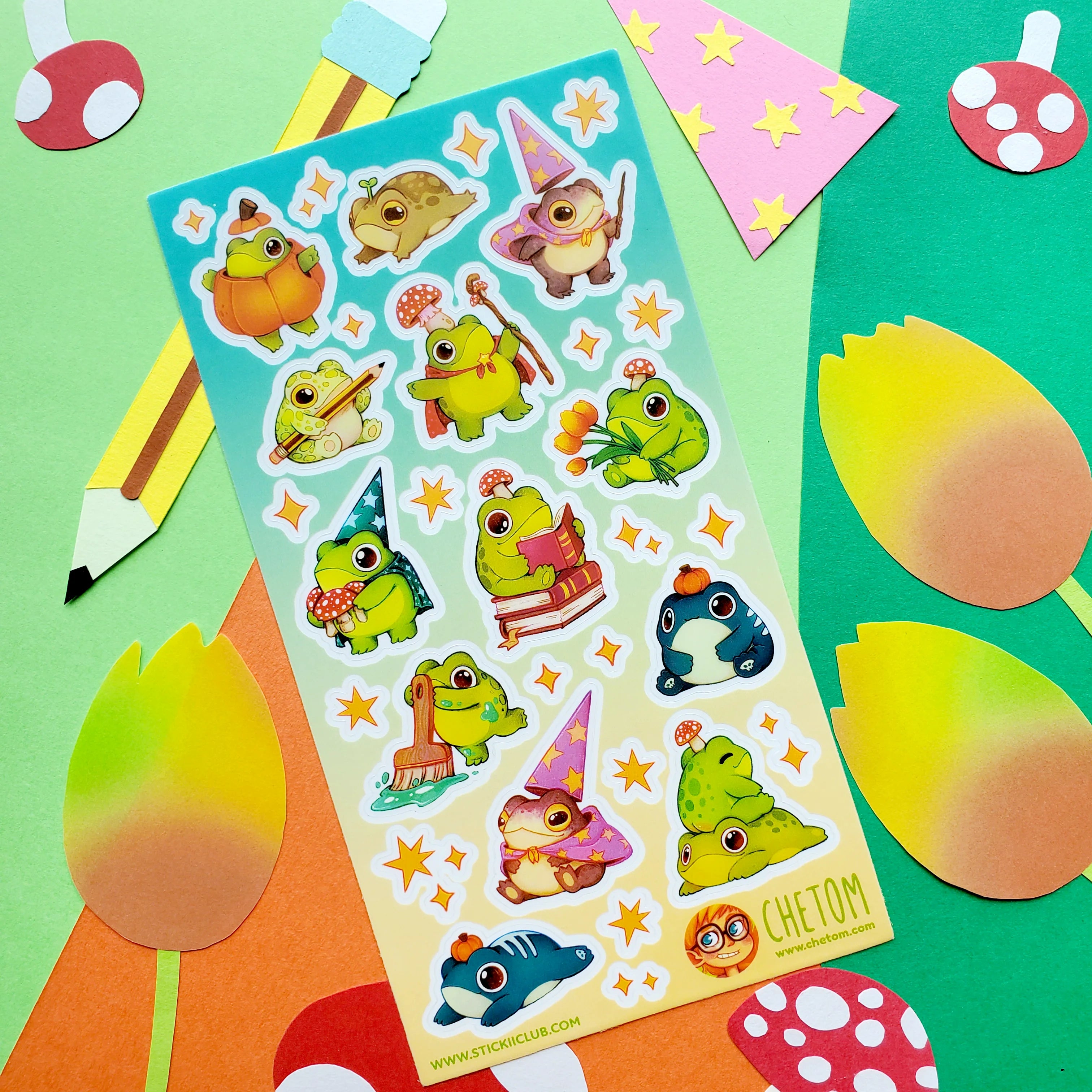 Froggin Adorable Wizards Sticker Sheet