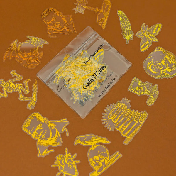 Gothic Writers Foiled Sticker Set